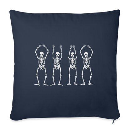 OHIO Skeletons Throw Pillow Cover 18” x 18” - navy