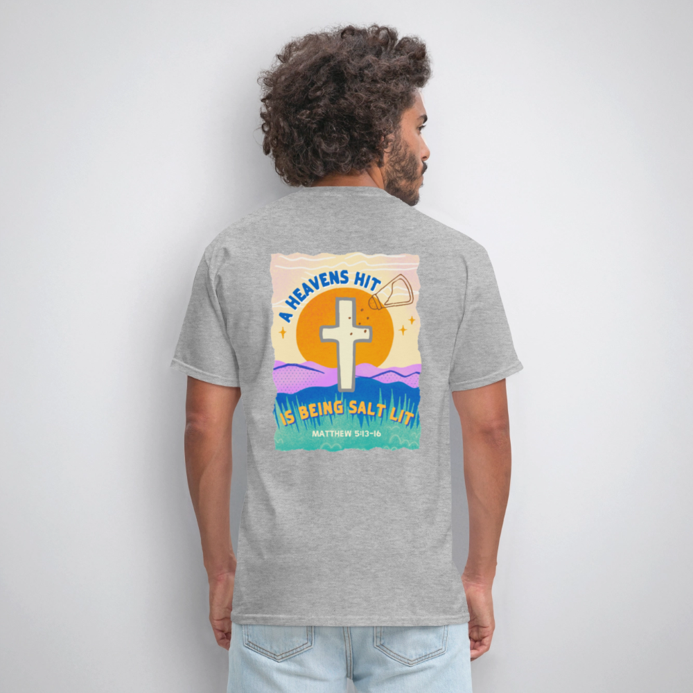 SALT LIT Crew Neck T-Shirt Unisex - heather gray