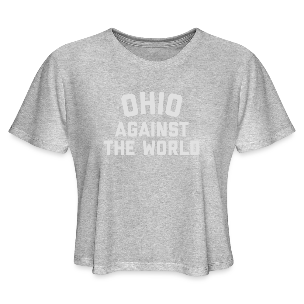 Ohio Against the World Women's Cropped T-Shirt - heather gray