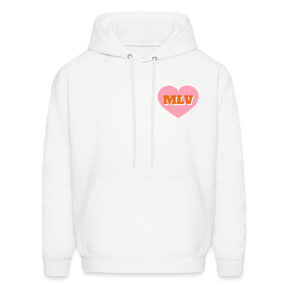Monogrammed Initials Heart Unisex Hoodie - white