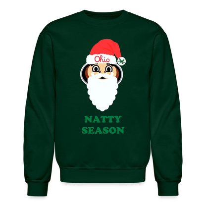 Ohio Santa Natty Season Crewneck Sweatshirt - forest green