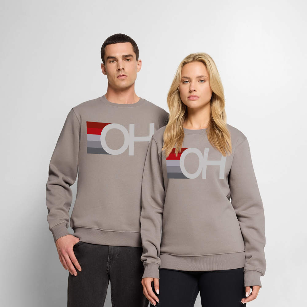 OH Red Gray Stripes Men’s Premium Sweatshirt - taupe