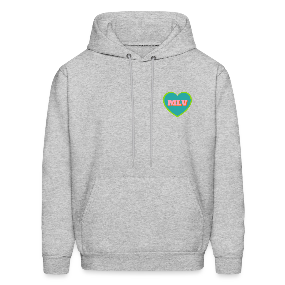 Monogrammed Initials Heart Unisex Hoodie - heather gray