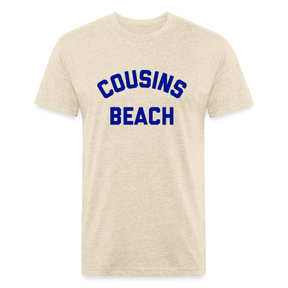 Cousins Beach Fitted Cotton/Poly T-Shirt by Next Level - heather cream