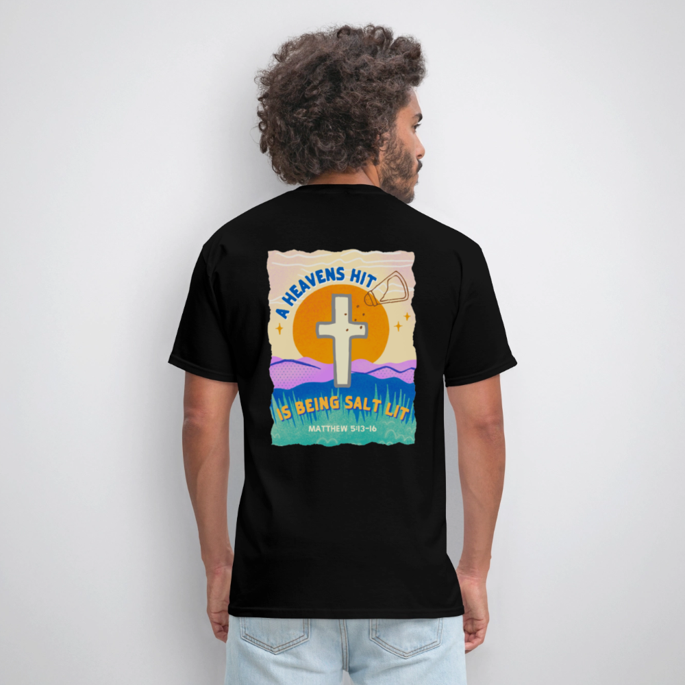SALT LIT Crew Neck T-Shirt Unisex - black