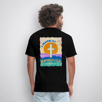 SALT LIT Crew Neck T-Shirt Unisex - black