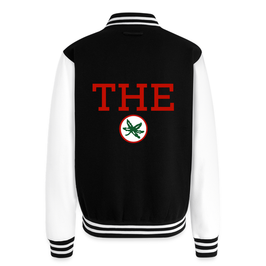 THE Buckeye Leaf Ohio Against the World Heavyweight Letterman Jacket - black/white