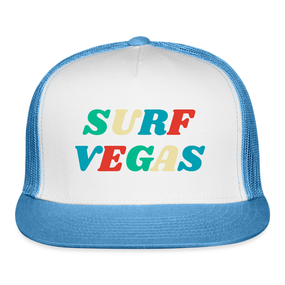 Surf Vegas Trucker Hat - white/blue