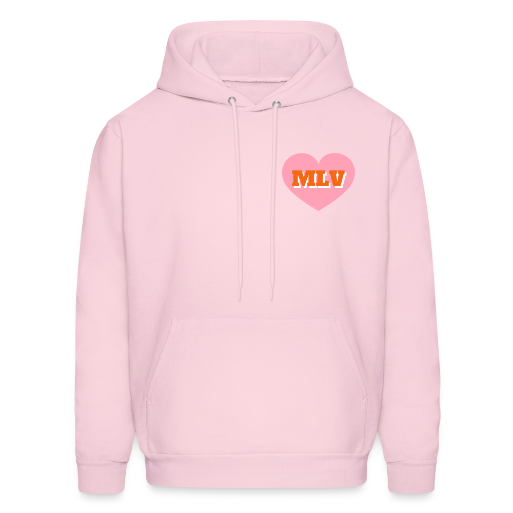 Monogrammed Initials Heart Unisex Hoodie - pale pink