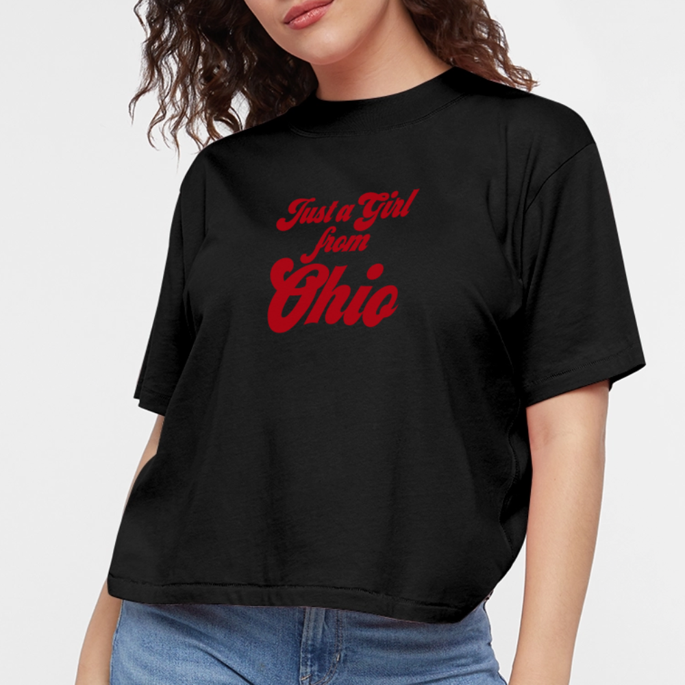 Just a Girl From Ohio Women's Boxy Tee - black