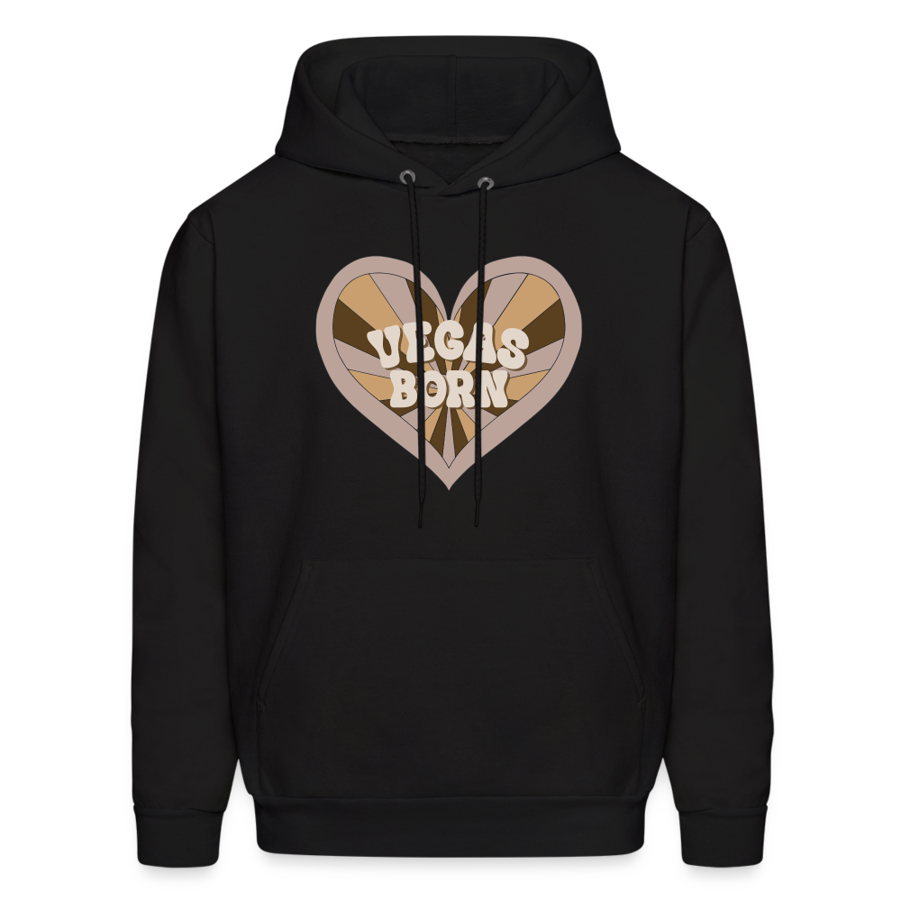 Vegas Born Heart Men's Hoodie - black