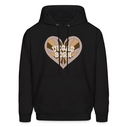 Vegas Born Heart Men's Hoodie - black