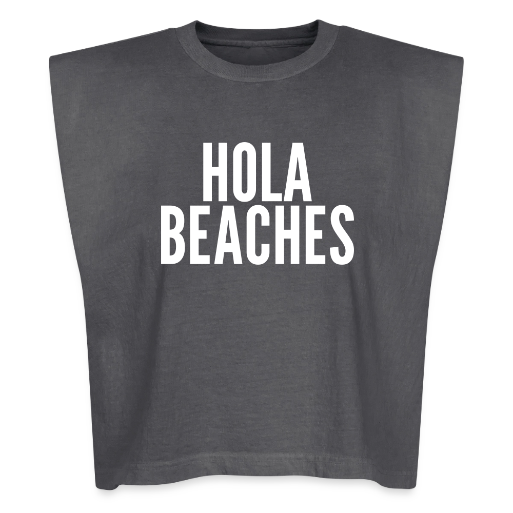 Hola Beaches Washed Women´s Muscle Tank Top - faded black