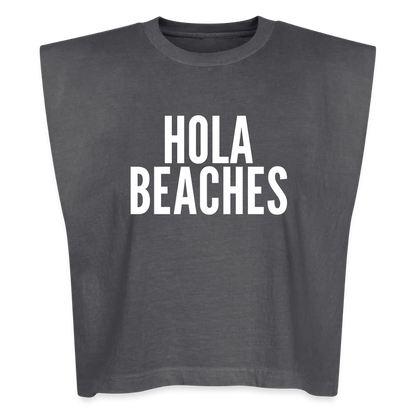 Hola Beaches Washed Women´s Muscle Tank Top - faded black