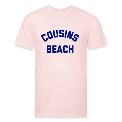 Cousins Beach Fitted Cotton/Poly T-Shirt by Next Level - blush pink 