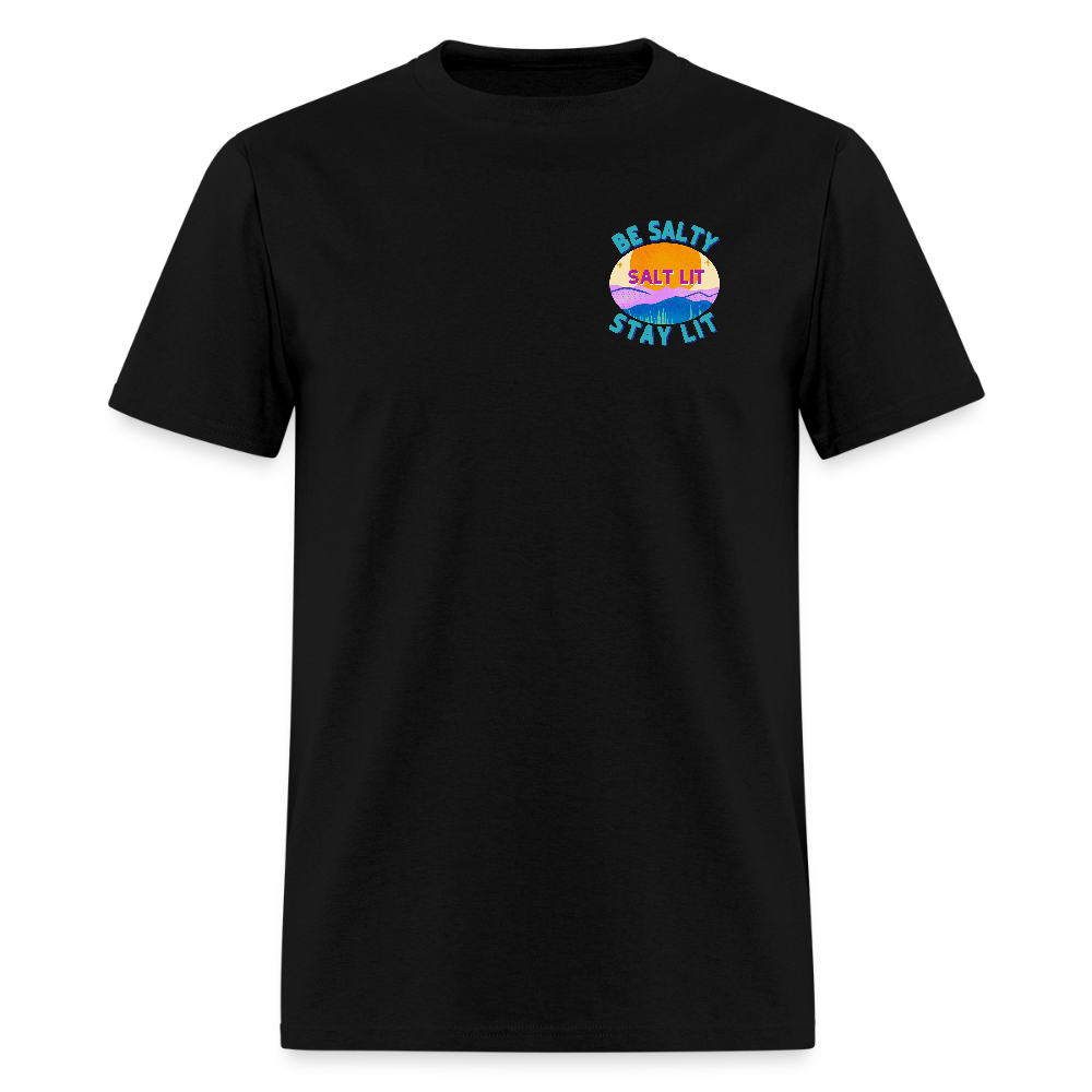 SALT LIT Crew Neck T-Shirt Unisex - black