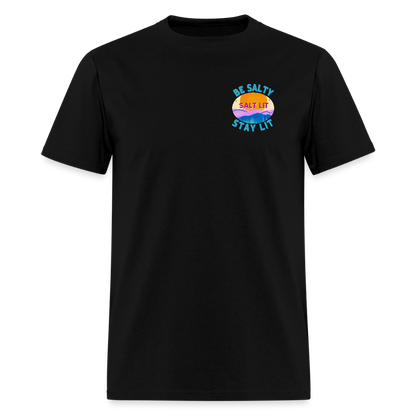 SALT LIT Crew Neck T-Shirt Unisex - black