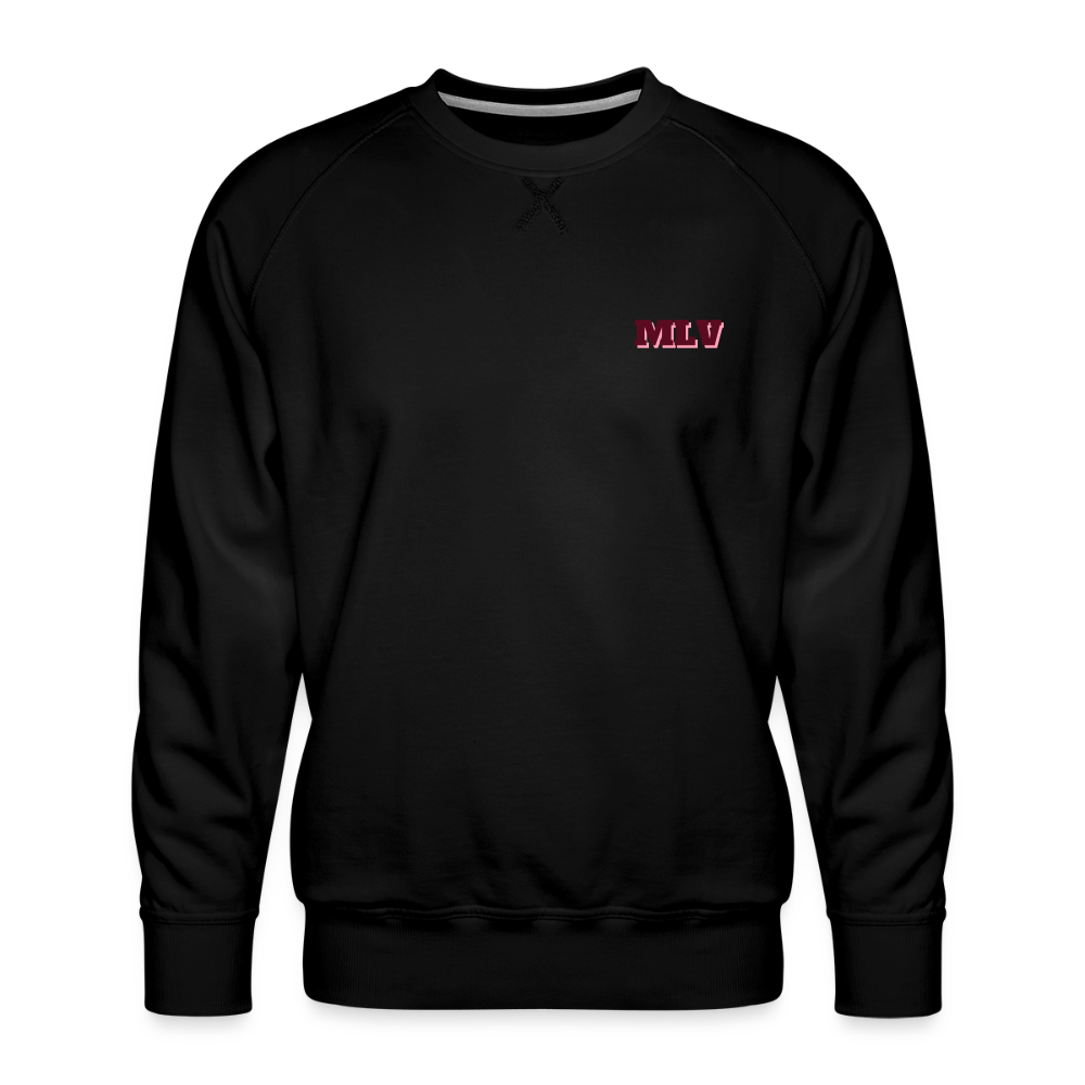 Monogram Heart Unisex Premium Sweatshirt - black