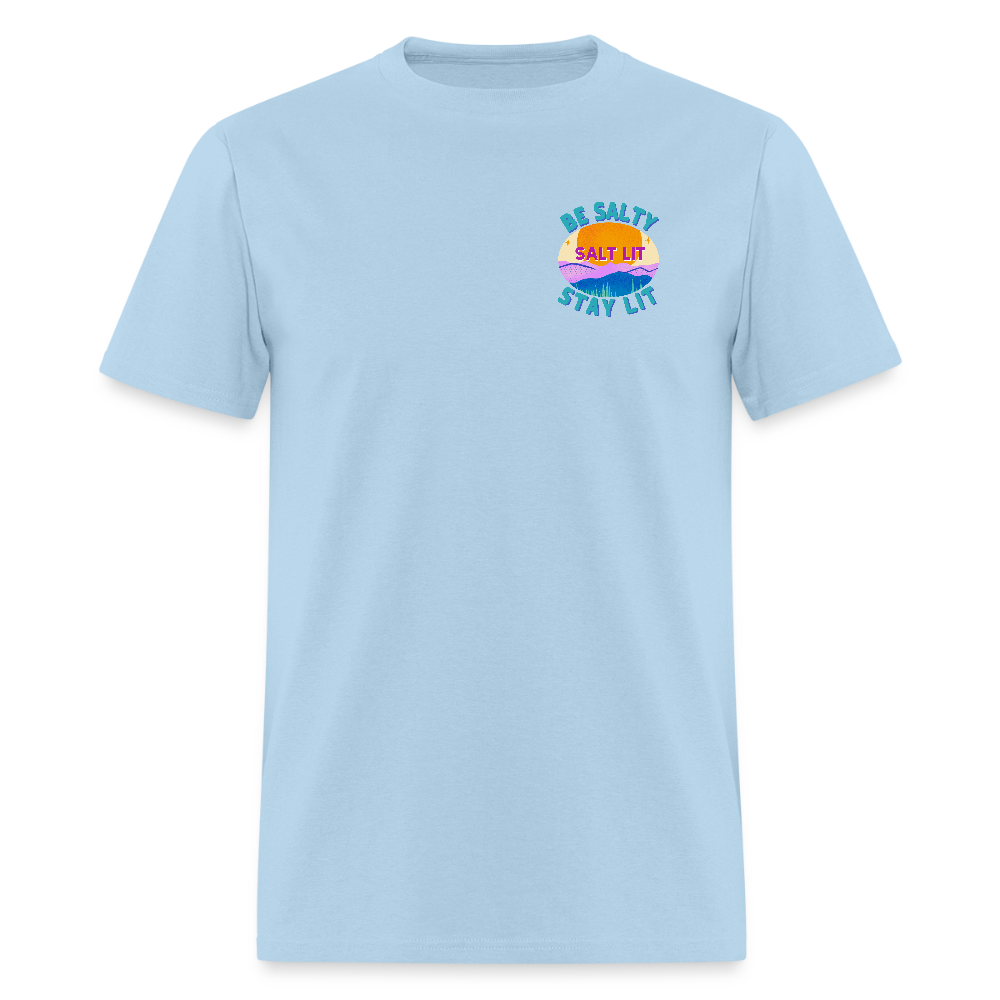 SALT LIT Crew Neck T-Shirt Unisex - powder blue