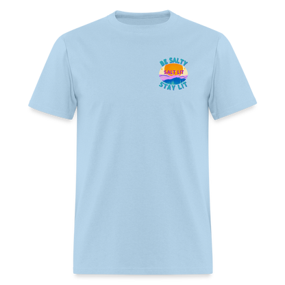 SALT LIT Crew Neck T-Shirt Unisex - powder blue