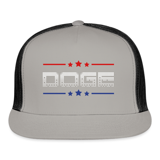 DOGE Stars Trucker Hat - gray/black