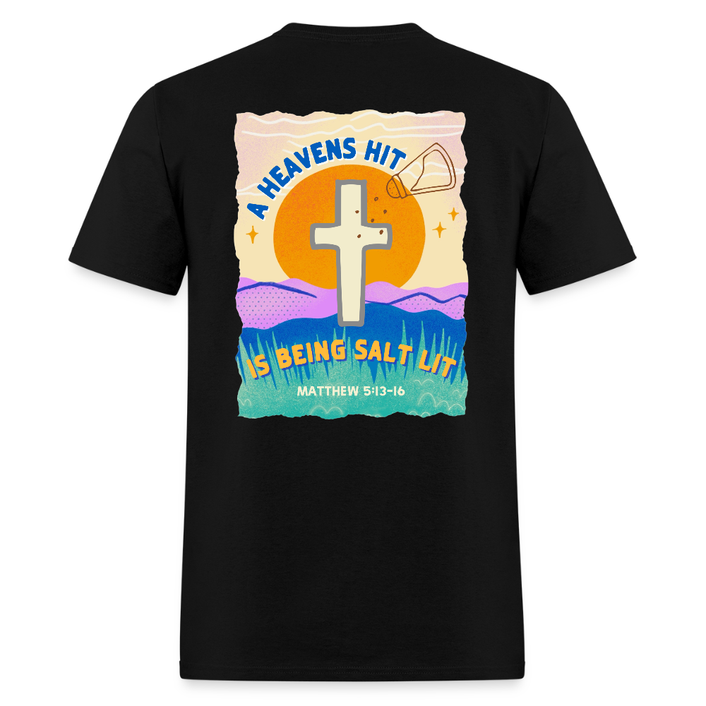 SALT LIT Crew Neck T-Shirt Unisex - black