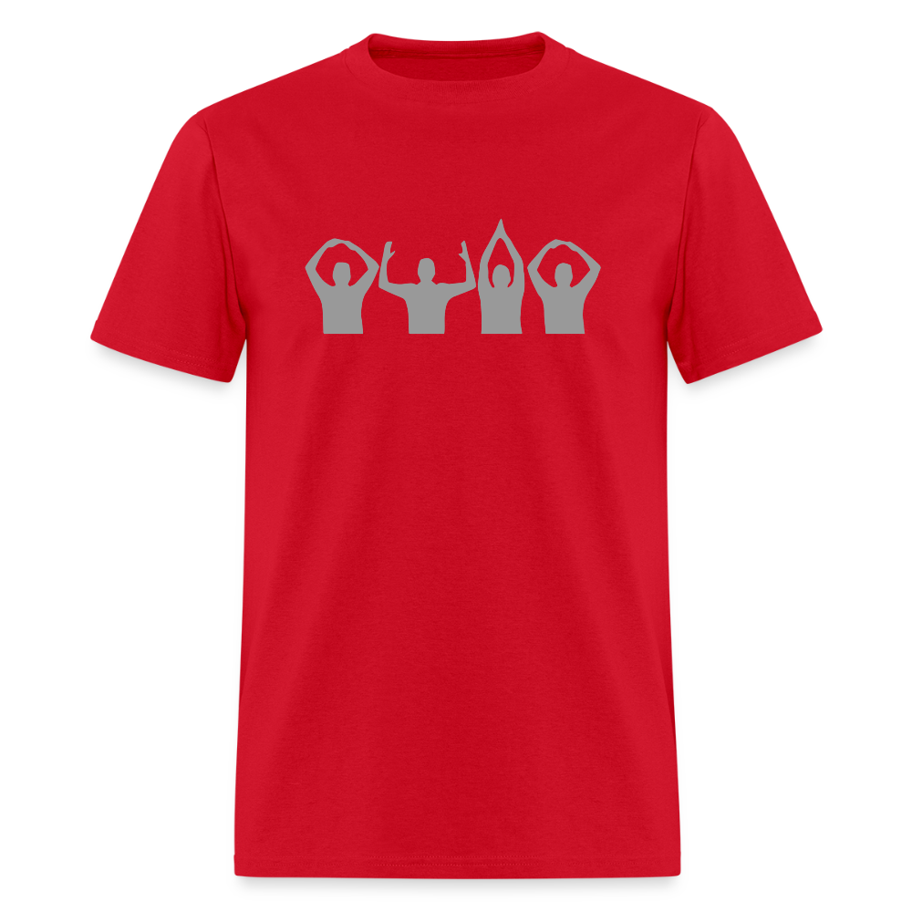 O-H-I-O Silhouette Men's T-Shirt | GILDAN 5000 - red
