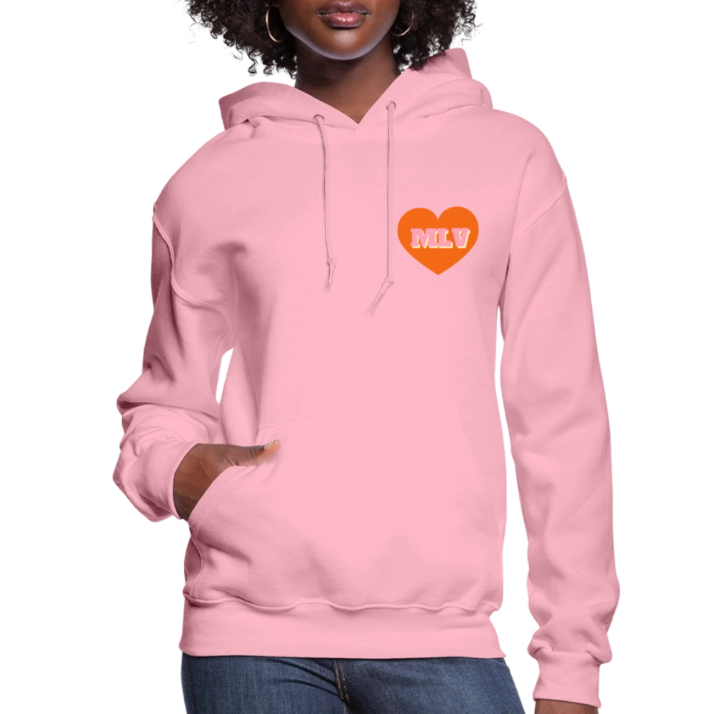 Monogrammed Initials Heart Women's Hoodie - classic pink