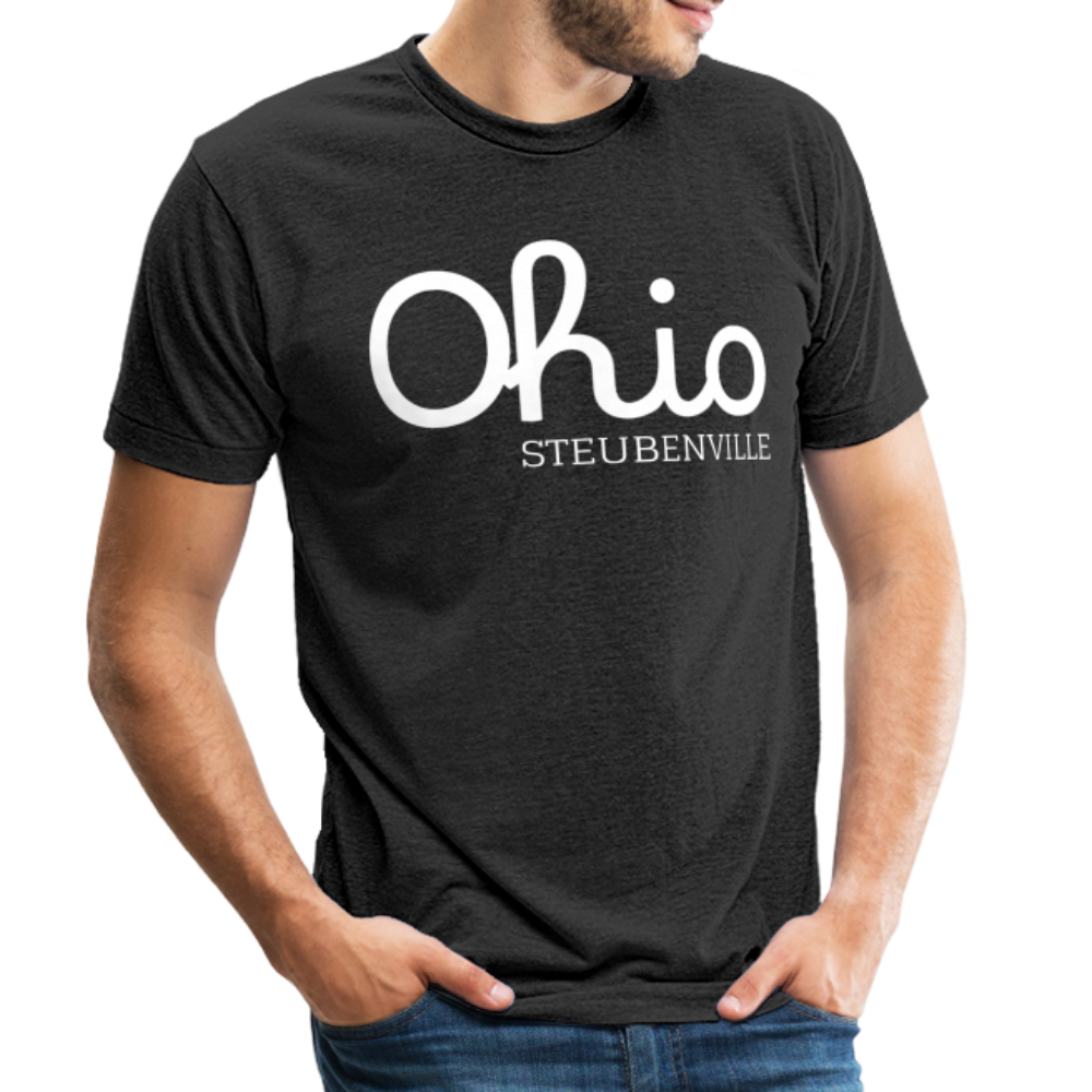 Steubenville Ohio Unisex Jersey T-Shirt by Bella + Canvas - heather black