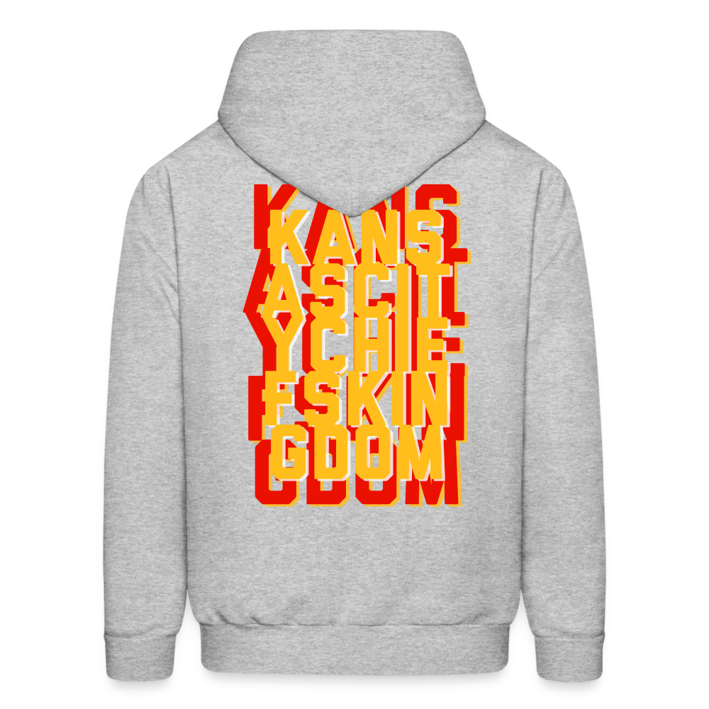 KC Chiefs Kingdom Men's Hoodie - heather gray