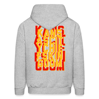 KC Chiefs Kingdom Men's Hoodie - heather gray