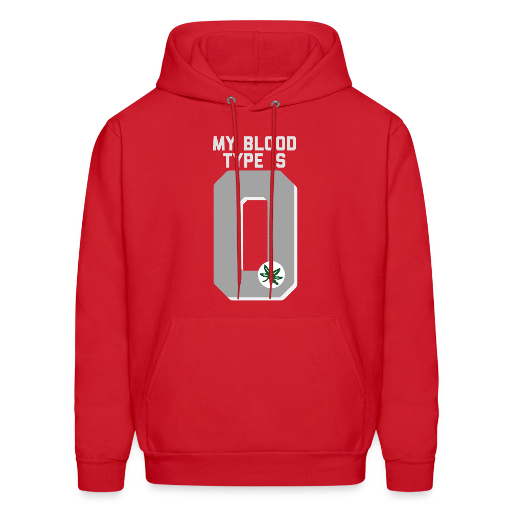 My Blood Type is O Men's Hoodie - red