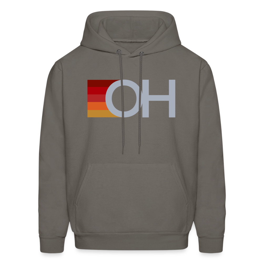 OH Rainbow Stripes Men's Hoodie - asphalt gray