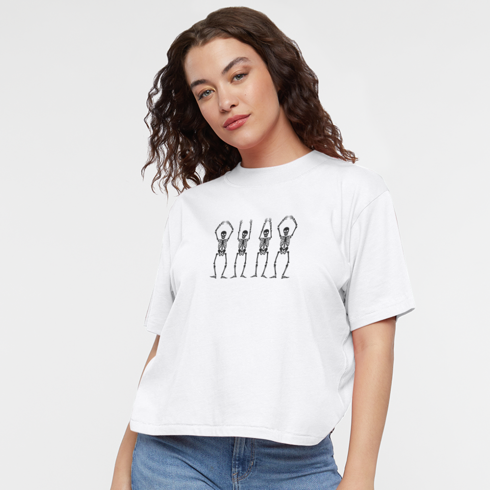 OHIO Skeletons Women's Boxy Tee - white