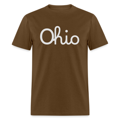 Script Ohio Unisex Classic T-Shirt - brown