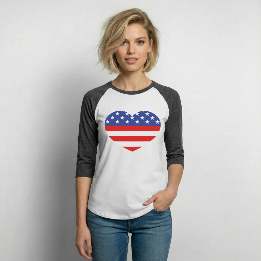Baseball T-Shirt - white/charcoal