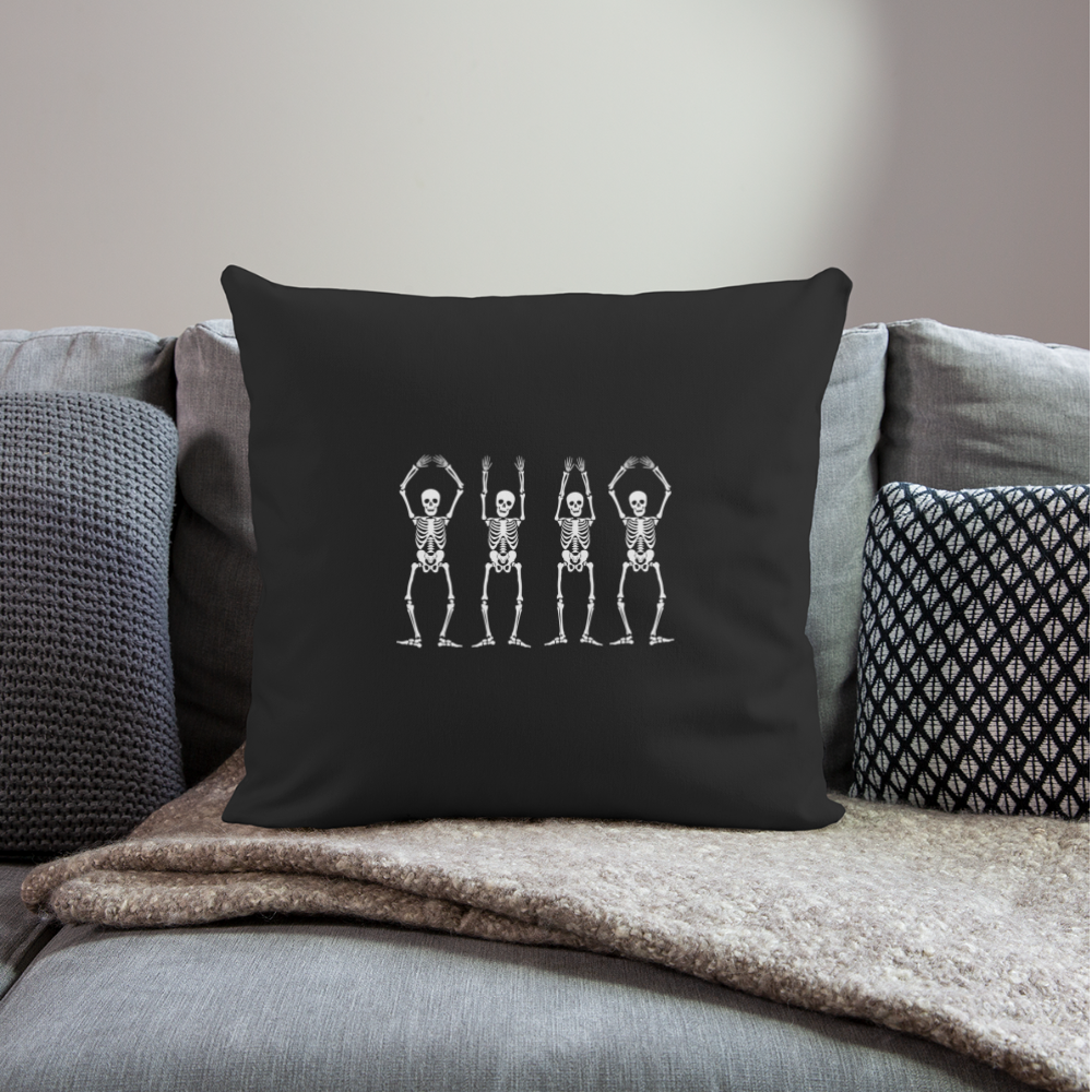 OHIO Skeletons Throw Pillow Cover 18” x 18” - black