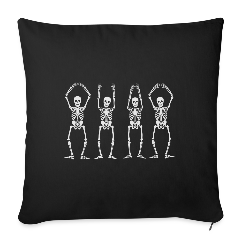 OHIO Skeletons Throw Pillow Cover 18” x 18” - black