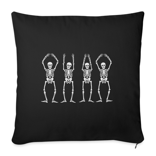 OHIO Skeletons Throw Pillow Cover 18” x 18” - black