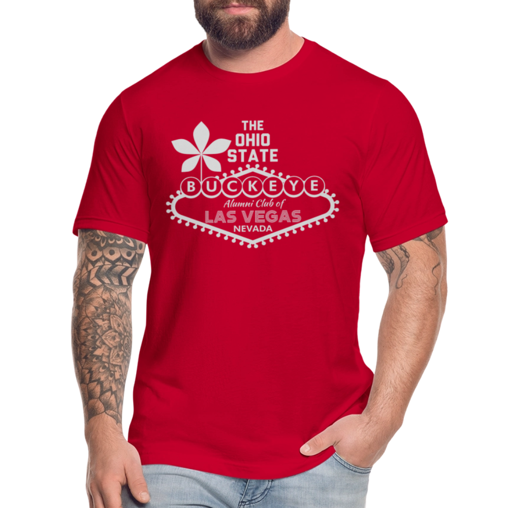 ALU BL Gray Unisex Jersey T-Shirt by Bella + Canvas - red