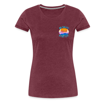 SALTLIT Scoop Neck - heather burgundy