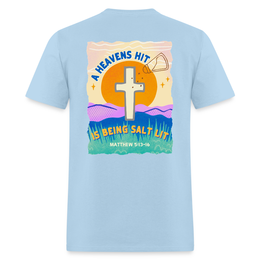 SALT LIT Crew Neck T-Shirt Unisex - powder blue