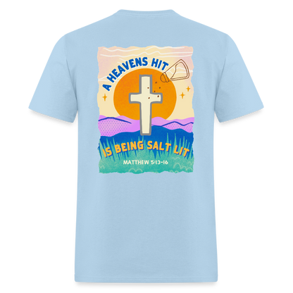 SALT LIT Crew Neck T-Shirt Unisex - powder blue