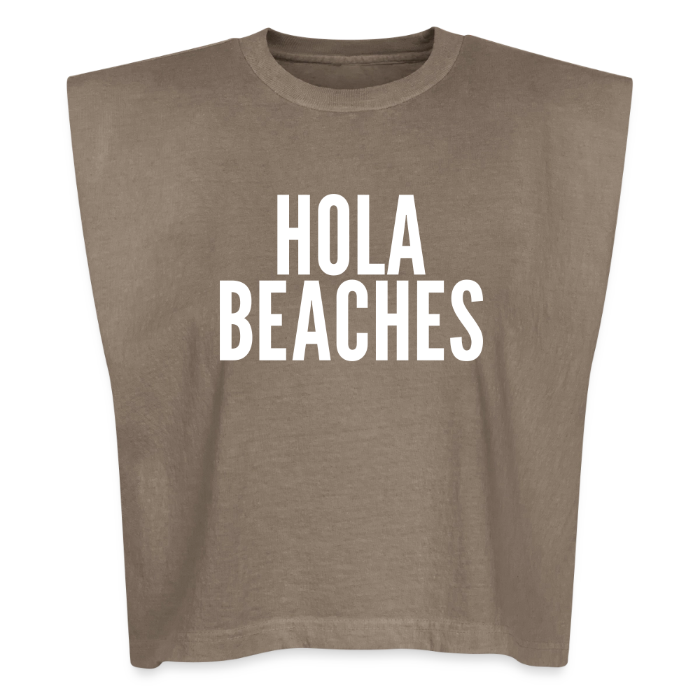 Hola Beaches Washed Women´s Muscle Tank Top - light brown