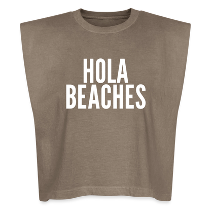 Hola Beaches Washed Women´s Muscle Tank Top - light brown