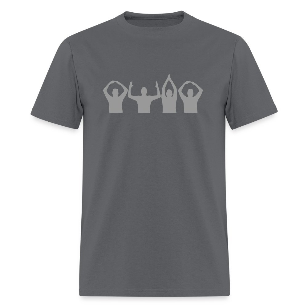 O-H-I-O Silhouette Men's T-Shirt | GILDAN 5000 - charcoal