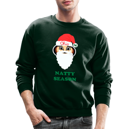 Ohio Santa Natty Season Crewneck Sweatshirt - forest green
