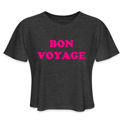 Bon Voyage Women's Cropped T-Shirt - deep heather