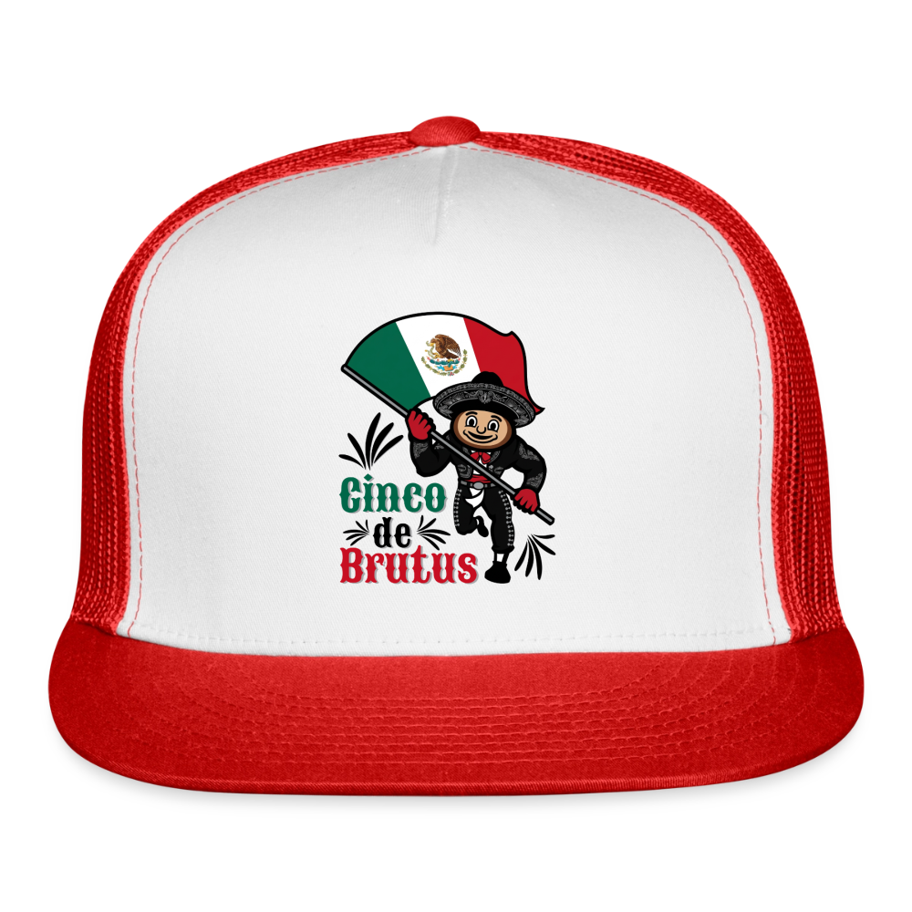Cinco de Brutus Trucker Hat - white/red