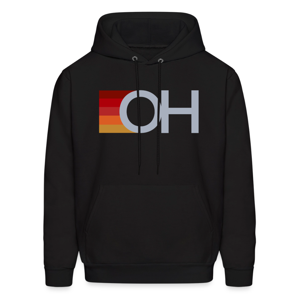 OH Rainbow Stripes Men's Hoodie - black